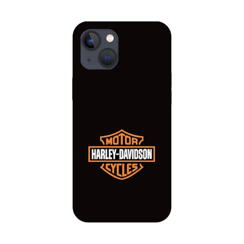 SUPER FABRIQUE Schutzhülle aus weichem Silikon, transparent, für Apple iPhone, bedruckt mit Harley Davidson-Logo (iPhone 13) von SUPER FABRIQUE