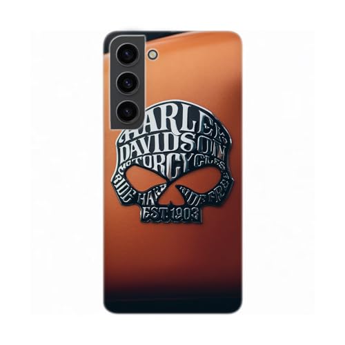 SUPER FABRIQUE Transparente Schutzhülle für Samsung Galaxy, Bedruckt in Frankreich, Thema Skull, kompatibel mit Moto Harley Davidson (Galaxy S23 FE) von SUPER FABRIQUE