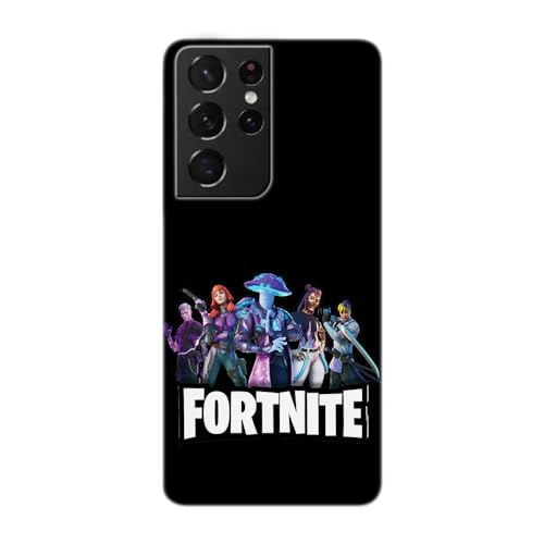 SUPER FABRIQUE Transparente Schutzhülle für Samsung Galaxy, bedruckt in Frankreich, Videospiele, Fortnite Logo Team (Galaxy S21 Ultra 5G) von SUPER FABRIQUE