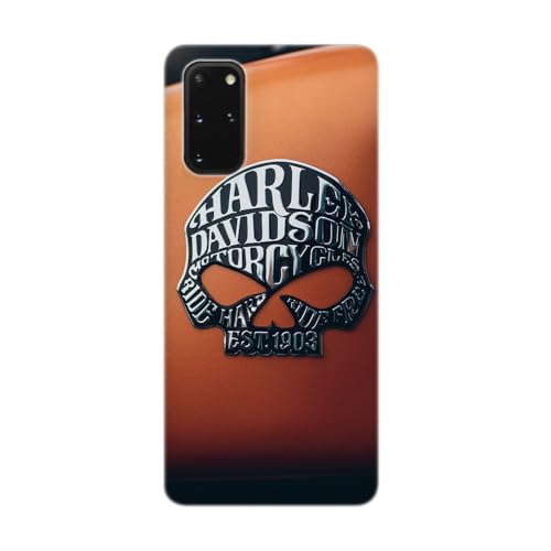 SUPER FABRIQUE Transparente Schutzhülle für Samsung Galaxy, Bedruckt in Frankreich, Thema Skull, kompatibel mit Moto Harley Davidson (Galaxy S20 FE) von SUPER FABRIQUE