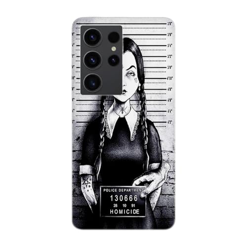 SUPER Made Transparente Design-Hülle für Samsung Galaxy, gedruckt in Frankreich, Addams (Galaxy S23 Ultra) von SUPER FABRIQUE