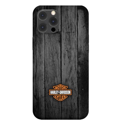 SUPER FABRIQUE Transparente Schutzhülle aus weichem Silikon, stoßfest, entworfen für Apple iPhone, bedruckt, Motiv kompatibel mit Motorrad Harley Davidson (iPhone 14 Pro Max) von SUPER FABRIQUE