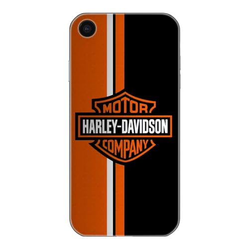 SUPER FABRIQUE Schutzhülle aus weichem Silikon, transparent, für Apple iPhone, Bedruckt in Frankreich, kompatibel mit Moto Harley Davidson Orange (iPhone 7+ / 8+) von SUPER FABRIQUE
