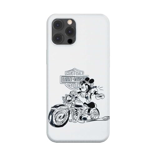 Schutzhülle aus weichem Silikon, transparent, für Apple iPhone, bedruckt in Frankreich, Harley Davidson M Mouse (iPhone 13 Pro) von SUPER FABRIQUE