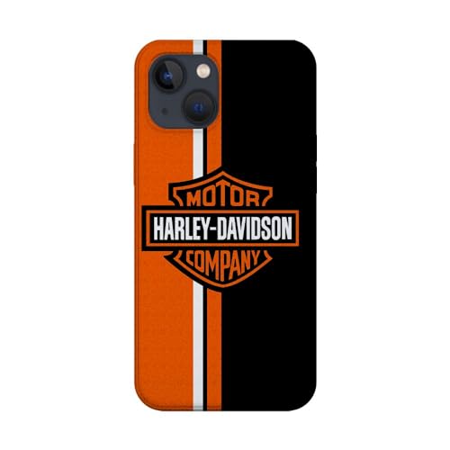 SUPER FABRIQUE Schutzhülle aus Silikon, weich, transparent, für Apple iPhone, Bedruckt in Frankreich, kompatibel mit Moto Harley Davidson Orange (iPhone 14) von SUPER FABRIQUE
