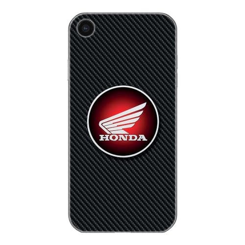 Schutzhülle aus weichem Silikon, transparent, für Apple iPhone, bedruckt in Frankreich, Stil Moto Honda, Carbon (iPhone 7+/8+) von SUPER FABRIQUE