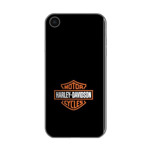 Schutzhülle aus weichem Silikon, transparent, für Apple iPhone, bedruckt mit Harley Davidson-Logo (XR) von SUPER FABRIQUE