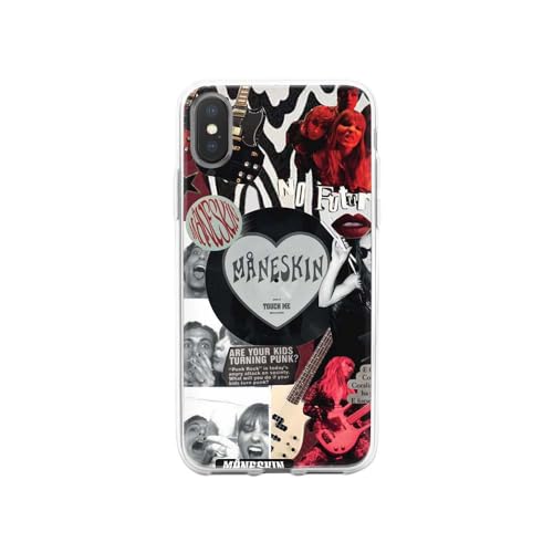 Schutzhülle transparent Design für Apple iPhone, bedruckt in Frankreich, Maneskin Collage (iPhone X) von SUPER FABRIQUE