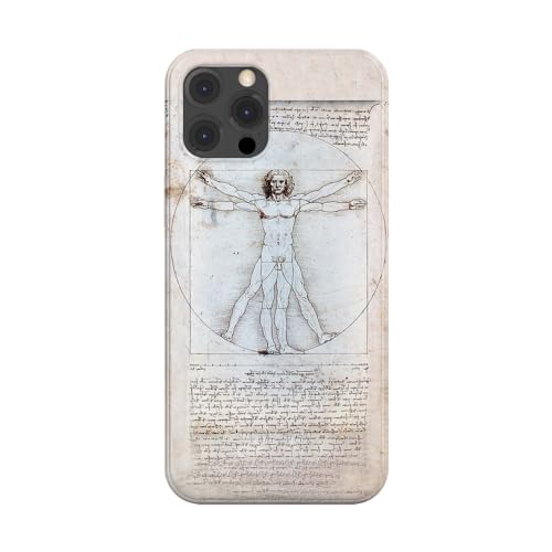 Transparente Schutzhülle für Apple iPhone, bedruckt in Frankreich, Leonardo da Vinci, der Mann von Vétruve (iPhone 14 Pro) von SUPER FABRIQUE