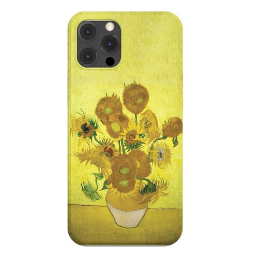 Transparente Schutzhülle für Apple iPhone, bedruckt in Frankreich, Van Gogh, Vase mit 15 Sonnenblumen (iPhone 13 Pro Max) von SUPER FABRIQUE