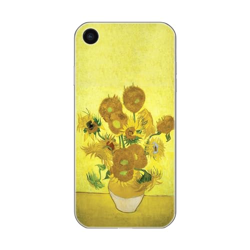 Transparente Schutzhülle für Apple iPhone, bedruckt in Frankreich, Van Gogh, Vase mit 15 Sonnenblumen (iPhone XR) von SUPER FABRIQUE