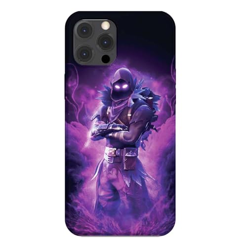 SUPER FABRIQUE Transparente Schutzhülle für Apple iPhone, Fortnite Spectre, Flexibel, Schockabsorbierend, Violett, TPU-Silikon, Schutzhülle für iPhone 7 bis 15 Pro Max von SUPER FABRIQUE