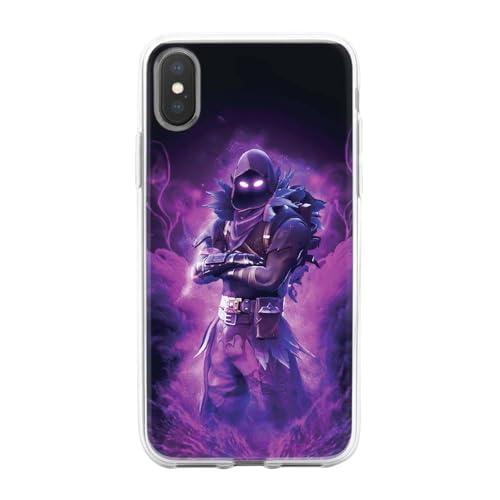 SUPER FABRIQUE Transparente Schutzhülle für Apple iPhone XS Max, bedruckt in Frankreich, Videospiele, Fortnite von SUPER FABRIQUE