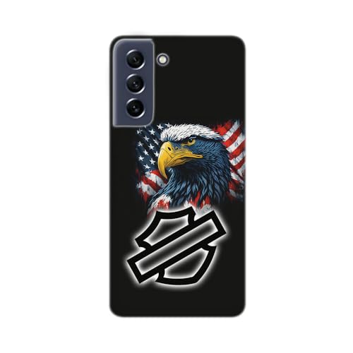 Transparente Schutzhülle für Samsung Galaxy, bedruckt in Frankreich, Harley Davidson, Us Pride (Galaxy S21 FE 5G) von SUPER FABRIQUE