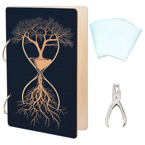 SUPERDANT Baum des Lebens, Grußkarten-Organizer, Sanduhr, Ende des Lebens, Grußkarten-Binder, Holzkarten, Keeper, Ordner, 2-Ringe, Post-Foto-Album für Geburtstag, Hochzeit, Urlaub, mit Stanzer und 20 SUPERDANT Baum des Lebens, Grußkarten-Organizer, Sanduhr, Ende des Lebens, Grußkarten-Binder, Holzkarten, Keeper, Ordner, 2-Ringe, Post-Foto-Album für Geburtstag, Hochzeit, Urlaub, mit Stanzer und 20 von SUPERDANT