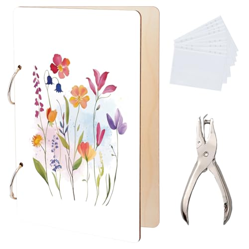 SUPERDANT Grußkarten Organizer Mit Aquarellblumen Rustikaler Wildblumen Kartenhalter Aufbewahrung Für Geburtstagskarten Holzordner 2 Ring Umschlag Mit Locher Und 20 Taschen SUPERDANT Grußkarten Organizer Mit Aquarellblumen Rustikaler Wildblumen Kartenhalter Aufbewahrung Für Geburtstagskarten Holzordner 2 Ring Umschlag Mit Locher Und 20 Taschen von SUPERDANT