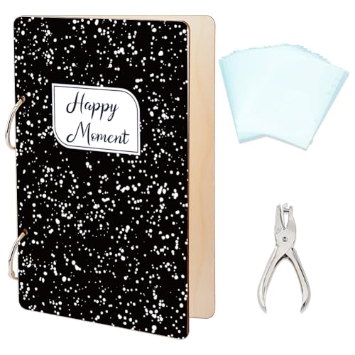 SUPERDANT Grußkarten Organizer Set Wonderful Memories Mit Weißen Punkten Schwarzer Hintergrund Kartenhalter Aus Holz Mit 2 Ring 20 Innentaschen Und Locher Für Geburtstags Und Hochzeitsgeschenke SUPERDANT Grußkarten Organizer Set Wonderful Memories Mit Weißen Punkten Schwarzer Hintergrund Kartenhalter Aus Holz Mit 2 Ring 20 Innentaschen Und Locher Für Geburtstags Und Hochzeitsgeschenke von SUPERDANT