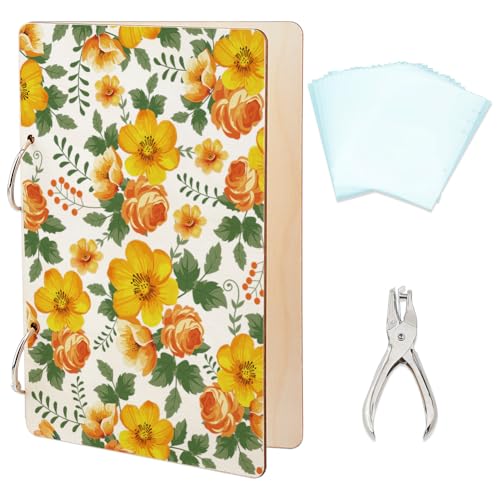 SUPERDANT Orangefarbener Grußkartenhalter Mit Blumenmuster Kartenhalter Aus Holz Ordner Für Geburtstagskarten Mit Locher Und 20 Innentasche Hochzeitstagebuch Andenken Geschenke SUPERDANT Orangefarbener Grußkartenhalter Mit Blumenmuster Kartenhalter Aus Holz Ordner Für Geburtstagskarten Mit Locher Und 20 Innentasche Hochzeitstagebuch Andenken Geschenke von SUPERDANT