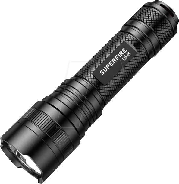 SUFI L6-H - LED-Taschenlampe Superfire L6-H, 900 lm, schwarz, USB-C von SUPERFIRE