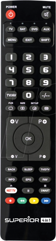 SUPER SLIM 4 - Superior Slim 4in1 Universalfernbedienung von SUPERIOR ELECTRONICS