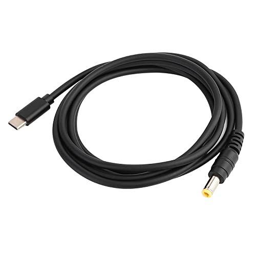 SUPERNIGHT 5,5x2,5mm DC zu Typ C USB-C Eingangskabel für Laptop Notebook 18-20V 65W PD Ladegerät (Nicht enthalten), 5,5 * 2,5mm auf USB-C 1,5m Kabel von SUPERNIGHT