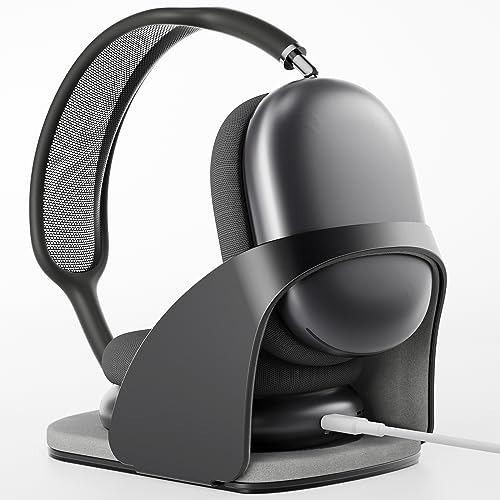 SUPERONE Headphone Stand Designed for AirPods Max, Headset Holder with Hibernating Base AirPods Max Stand Aluminum Alloy, Grey von SUPERONE