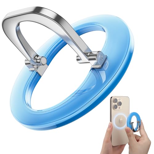 SUPERONE Magnetischer Handy-Ringhalter, verstellbarer magnetischer Handy-Griff, abnehmbarer Telefonring-Ständer, kompatibel mit Zubehör, nur für iPhone 16, 15, 14, 13, 12 Serie, Hellblau SUPERONE Magnetischer Handy-Ringhalter, verstellbarer magnetischer Handy-Griff, abnehmbarer Telefonring-Ständer, kompatibel mit Zubehör, nur für iPhone 16, 15, 14, 13, 12 Serie, Hellblau von SUPERONE