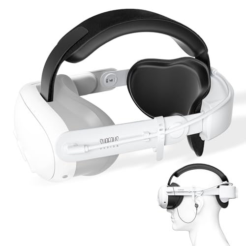 SUPERUS Elite Strap mit Akku für Meta Quest 3S/Quest 3 - Battery Head Strap mit Kopfhörern für Quest 3S/Quest 3 Zubehör - Spielzeit verlängern & Kopfdruck reduzieren von SUPERUS