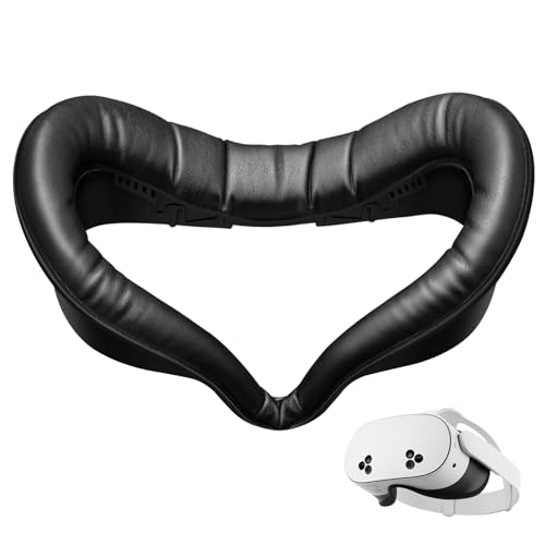 SUPERUS Face Pad Cover Facial Interface für Quest 3S, Weiches PU-Face Cushion Pad Kompatibel mit Meta/Oculus Quest 3S Zubehör, Vollständig Integriertes Anti-Lichtleck-Design (Nicht für Quest 3) von SUPERUS