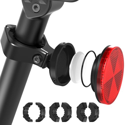 SUPMEGA AirTag Fahrradhalterung, Versteckter AirTag-Fahrradreflektor mit Metallhalterung, Diebstahlsicheres GPS-Tracker-Zubehör Wasserdichter AirTag-Halter für Fahrräder, E-Bikes und Roller von SUPMEGA