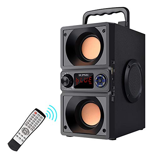 Bluetooth Lautsprecher, 40W(60W Gipfel) Bluetooth 5.0 Box Musikbox mit doppelten Tieftönern, Tragbarer Kabelloser Lautsprecher 8000mAh Batterie, lautes kristallklares Audio für Zuhause Party Camping von SUPNIU