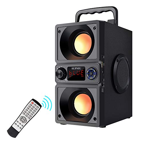 BluetoothLautsprecher 40 W (60 W Peak) tragbarer Lautsprecher mit DoppelBass Heavy Bass Bluetooth 5.0 kabellos 100 m leistungsstark Halterung für Lautsprecher FMRadio für Zuhause im Freien von SUPNIU