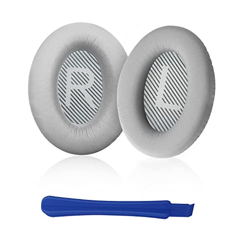 SUPRBIRD Ohrpolster, Kopfhörer-Ersatz-Ohrpolster, für Bose QC35 II, QC25, QC45, QC2, QC15, AE2, AE2I Over-Ear-Kopfhörer (grau) von SUPRBIRD