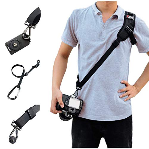 SUPRBIRD Kameragurt Schnellverschluss Neopren Schwarz Kamera Tragegurt Schultergurt Gurt für Canon Nikon Sony Fujifilm Olympus DSLR SLR (A) SUPRBIRD Kameragurt Schnellverschluss Neopren Schwarz Kamera Tragegurt Schultergurt Gurt für Canon Nikon Sony Fujifilm Olympus DSLR SLR (A) von SUPRBIRD