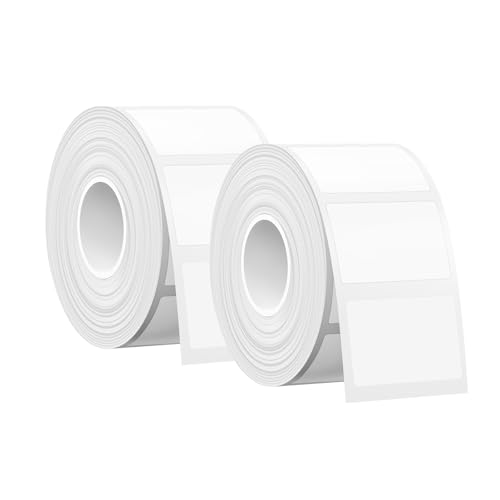 SUPVAN KATASYMBOL T50M Pro/Plus Etikettenband Papier, Wasserfeste Etikettenfür Heim, Schule, Büro, 30 mm x 20 mm, 280 Etiketten/Rolle, Schwarz auf Weiß, 2 Rollen von SUPVAN