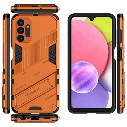 SUPWALL Hülle für Samsung Galaxy A13 5G/A13 4G/A04S || Eingebauter Ständer || Robuste, stoßfeste Handyhülle in Militärqualität || Aluminiumhülle harte Schutzhülle || Orange von SUPWALL