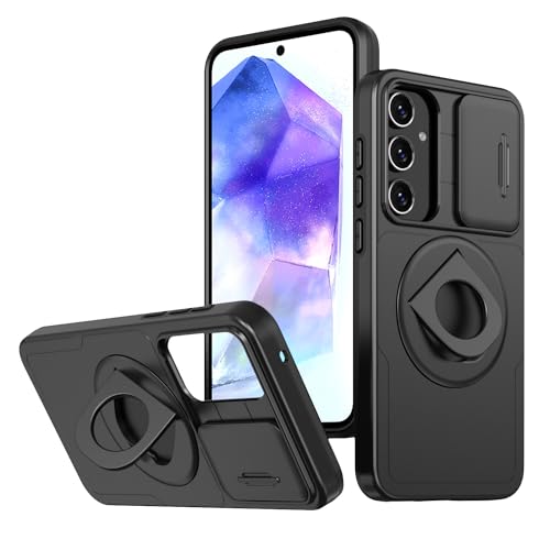 SUPWALL Schutzhülle mit magnetischer Standfunktion, kompatibel mit Samsung Galaxy A55 5G, mit Schiebe-Kamera-Abdeckung, kompatibel mit MagSafe, eingebauter Ständer, stoßfest, dünn, Schwarz SUPWALL Schutzhülle mit magnetischer Standfunktion, kompatibel mit Samsung Galaxy A55 5G, mit Schiebe-Kamera-Abdeckung, kompatibel mit MagSafe, eingebauter Ständer, stoßfest, dünn, Schwarz von SUPWALL