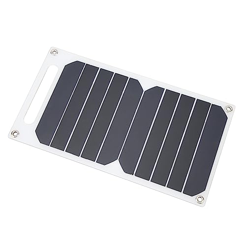 10W Solarpanel Ladegerät, Monokristallines Silizium, Slim Design, Tragbare Solarpanel für Wanderreisen für Handy -Camping -Wanderungen, mit 2 Karabinern, 4 Saugnäpfeln von SUPYINI