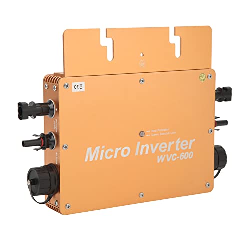 600W Solar Grid Micro -Wechselrichter mit LCD -Bildschirm, Überlastschutz und Miniaturdesign für Maximale Potenzpoint -Tracking (Gold) von SUPYINI