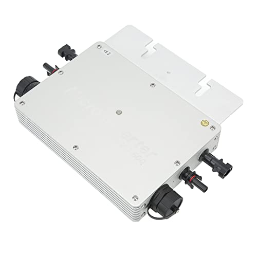 600W Solar Grid Micro -Wechselrichter mit LCD -Bildschirm, Überlastschutz und Miniaturdesign für Maximale Potenzpoint -Tracking (Silber) von SUPYINI