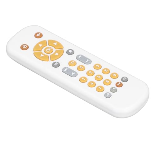 Pädagogische Baby -TV -Fernbedienung Spielzeug mit Musik, Lernmodi, Sicherer und Lustiger, Pädagogischer Babyfernbedienung, Simulierter Baby Fernbedienung (Weiß) von SUPYINI