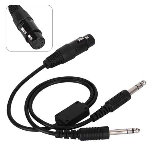 SUPYINI XLR zu GA Dual Plug Aviation Headphone Adapter -Kabel, Haltbares ABS + Metallmaterial, Spart mit Zwei Headsets mit Luftfahrt -Headset -Kabel für Lange Dauer SUPYINI XLR zu GA Dual Plug Aviation Headphone Adapter -Kabel, Haltbares ABS + Metallmaterial, Spart mit Zwei Headsets mit Luftfahrt -Headset -Kabel für Lange Dauer von SUPYINI
