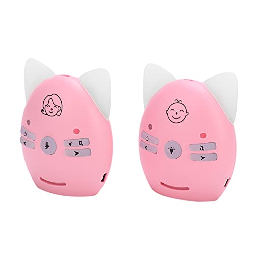 WLANE Audio Babyphonmonitor-Cartoon-Modellierung mit 2-Wege-Talk-Nachthellmusik für Baby 300m Range (EU-Stecker (100-240 V AC)) von SUPYINI