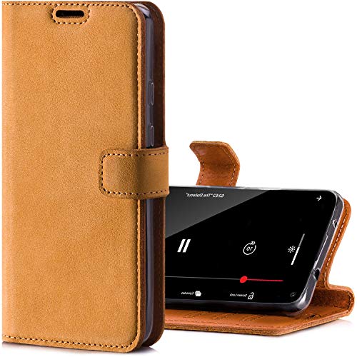 SURAZO Handyhülle für S20 FE 4G / 5G hülle Premium RFID Echt Lederhülle Schutzhülle mit Standfunktion - Klapphülle Wallet case Handmade in Europa für Samsung Galaxy S20 FE von SURAZO