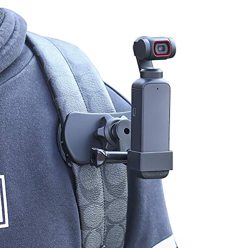 SUREWO 360° drehbare Rucksack-Halterung, Schnellclip-Halterung mit erweiterbarem Rahmen, kompatibel mit DJI Osmo Pocket, Osmo Pocet 2(for Pocket) von SUREWO