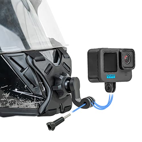 SUREWO Motorradhelm Kinnriemenhalterung Kompatibel mit GoPro Hero 12,11, 10, 9, 8, 7, 6 5, DJI Osmo Action 4/3, SJCAM und den meisten Action-Kameras von SUREWO