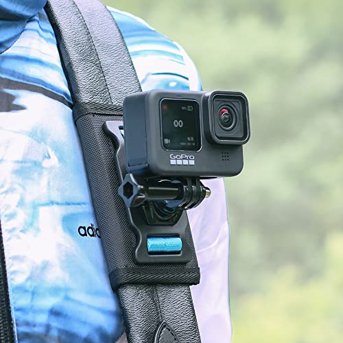 SUREWO Schultergurt-Halterung, kompatibel mit GoPro Hero 13/12/11/10/9/8/7/(2018)/6/5 Black Hero 5/4 Session/Silber,APEMAN/Crosstour/AKASO/Victure/COOAU/Campark/DJI Osmo Action 5 Pro/4/3 Kamera von SUREWO
