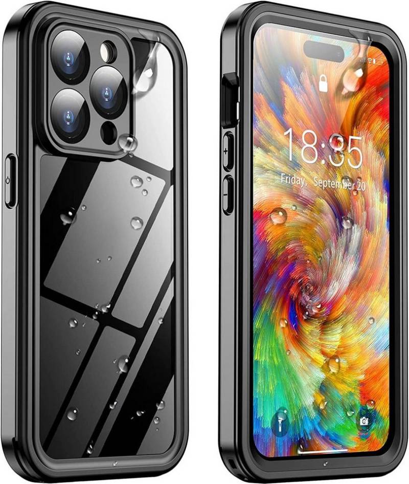 SURFOU Handyhülle Handyhülle für iPhone 14 Pro Max Hülle Case dünn Wasserdicht, Schutzhüllen Stoßfest Case 360 Grad Schutzhülle von SURFOU