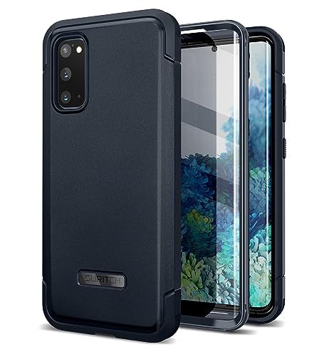 SURITCH Bumper Hülle für Samsung Galaxy S20, 360 Grad Schutzhülle mit Eingebautem Displayschutz Militärqualität Handyhülle mit doppeltem Frontrahmen für Samsung Galaxy S20 6.2''(Interstellar blau) von SURITCH