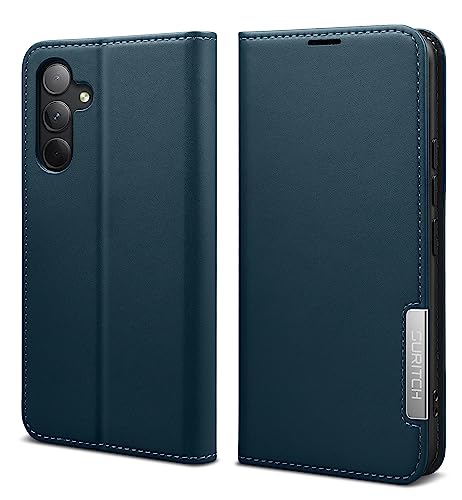 SURITCH Hülle für Samsung Galaxy A54, Schutzhülle/Klapphülle Flip Leder Hülle Stoßfeste Tasche mit Standfunktion Handyhülle mit Kartenfächer Magnetverschlüsse für Samsung Galaxy A54 5G(Blaugrün) von SURITCH